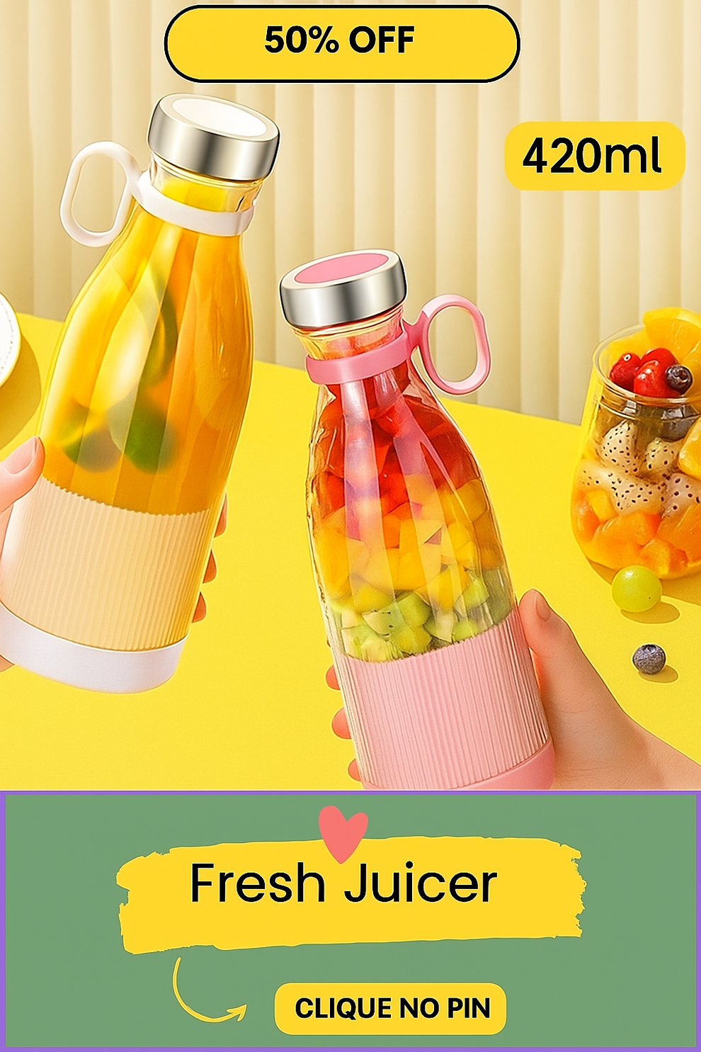 Electric Portable Mini Juicer Bottle